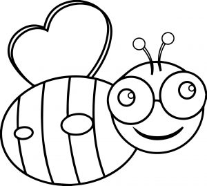 Crazy Bee Coloring Page