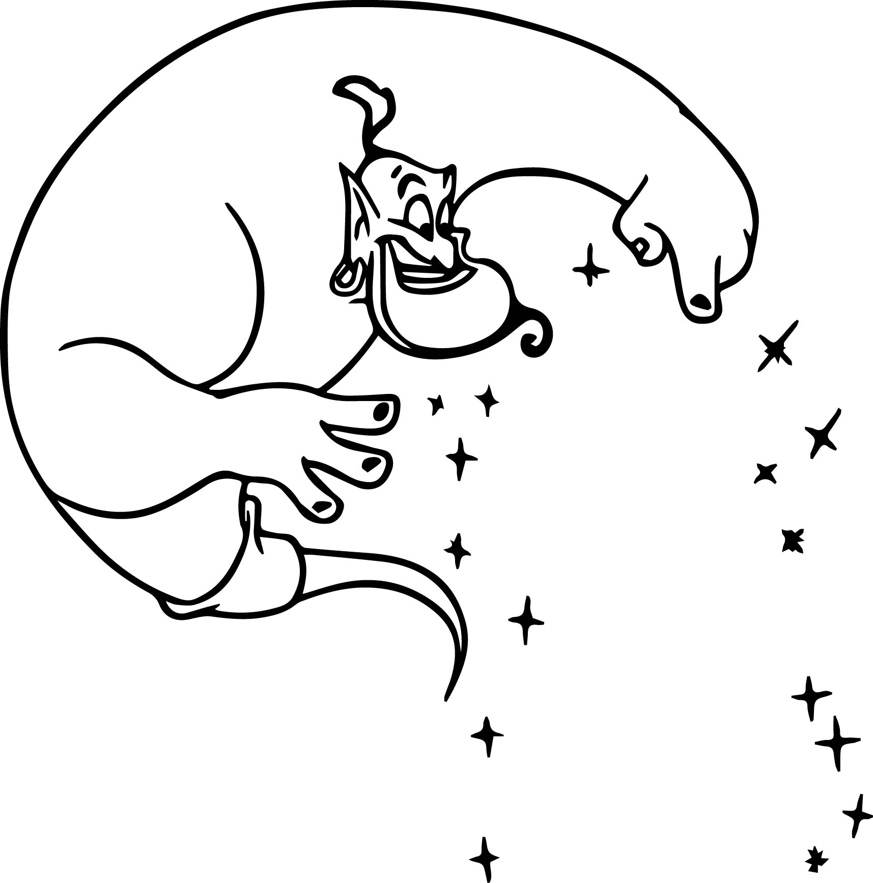  Aladdin Genie Coloring Pages 4