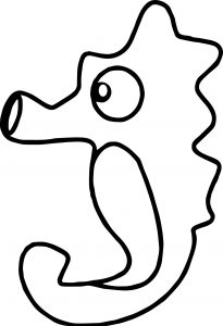 Free Nice Seahorse Sea Or Water Animals Coloring Page