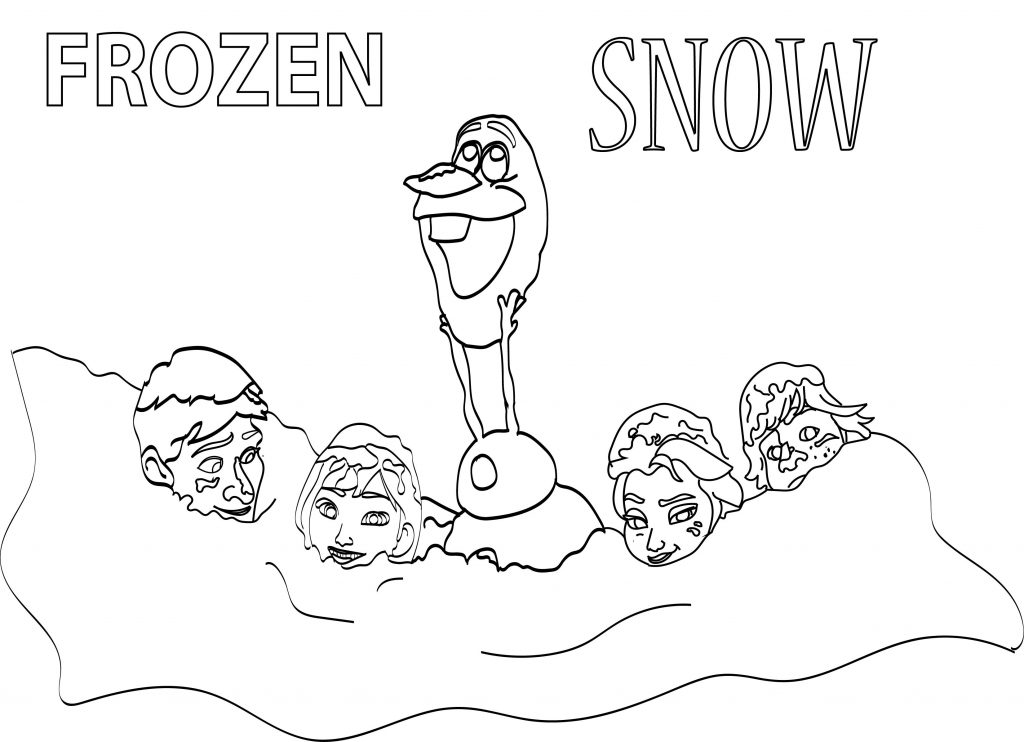 Frozen In Snow Coloring Page - Wecoloringpage.com