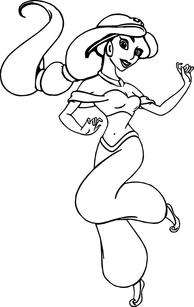 Jasmine Aladdin Coloring Page - Wecoloringpage.com