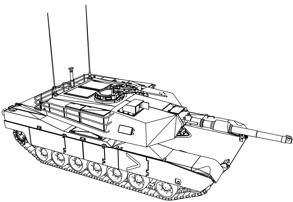 M1 Abrams Tank Coloring Page | Wecoloringpage.com
