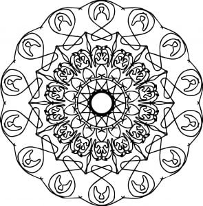 Mandala Line Coloring Page