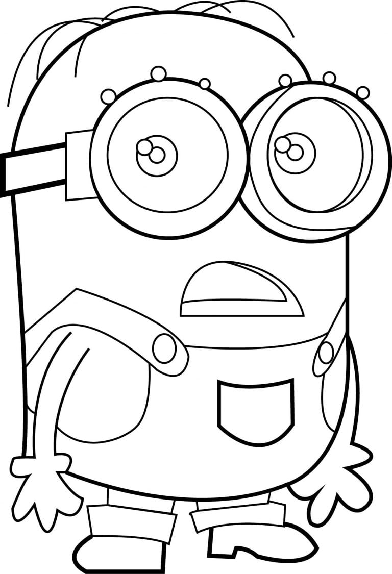 Minion Dave What Despicable Me Coloring Page | Wecoloringpage.com