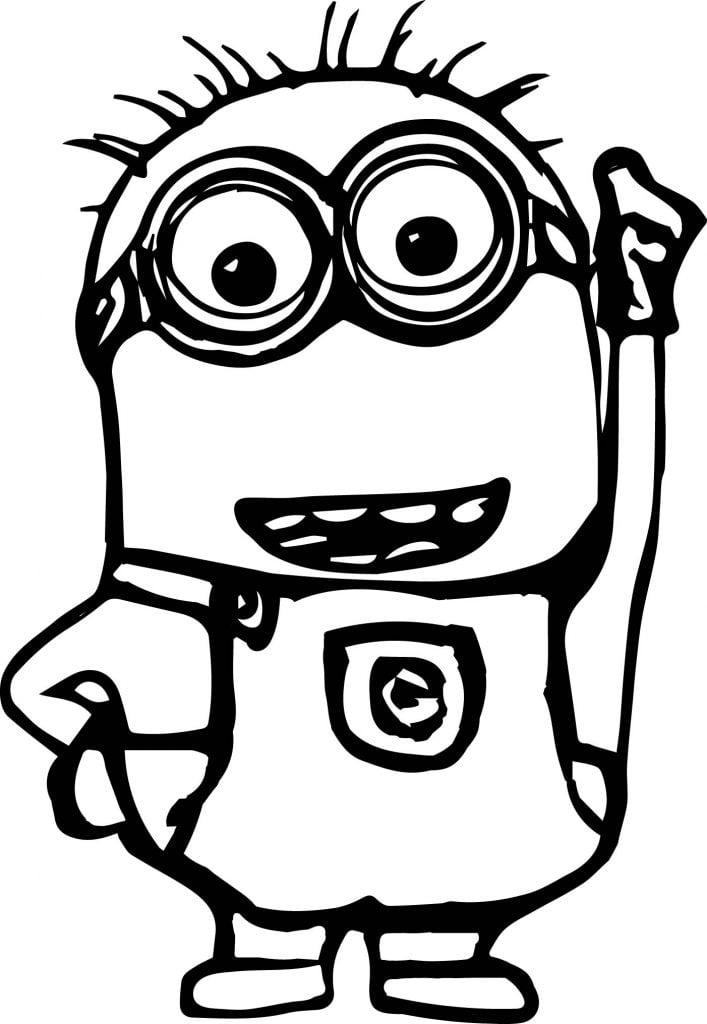 Minion Heyoo Coloring Pages - Wecoloringpage.com