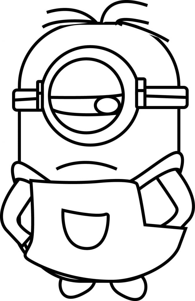 Minion To Sulk Coloring Page - Wecoloringpage.com