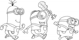 Minions Catch Coloring Page
