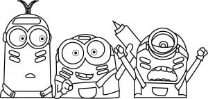 Minions Color War Coloring Page