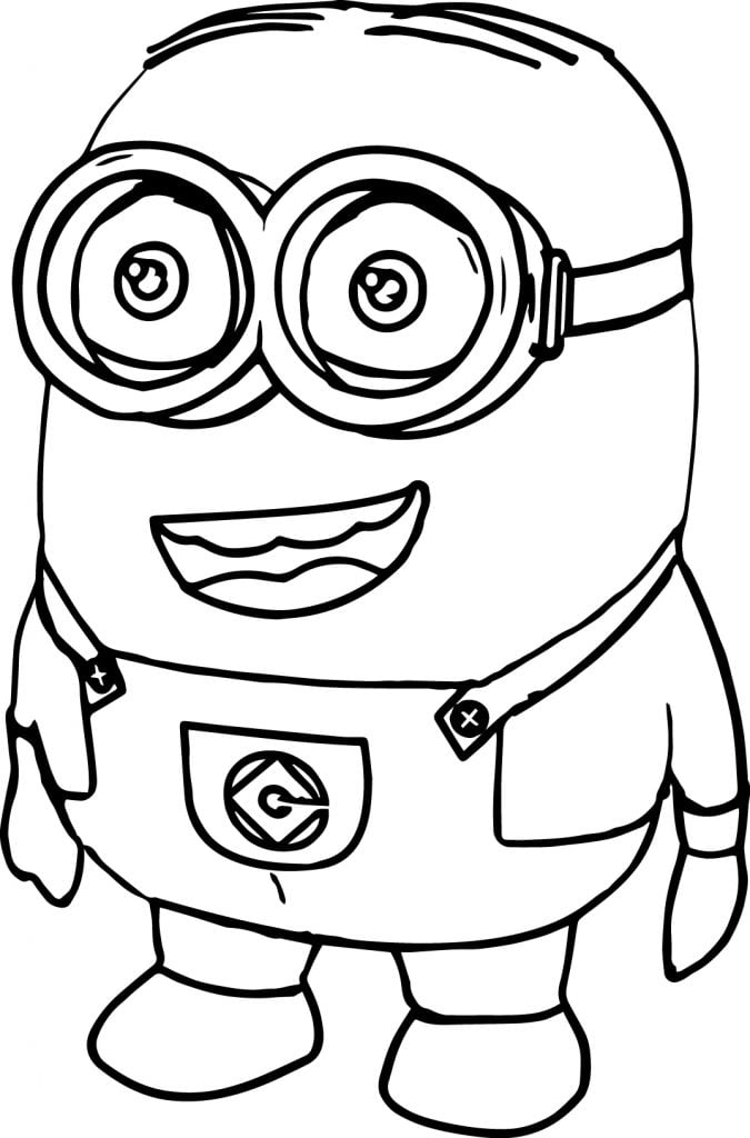 Minions Large Plush Style Coloring Page - Wecoloringpage.com