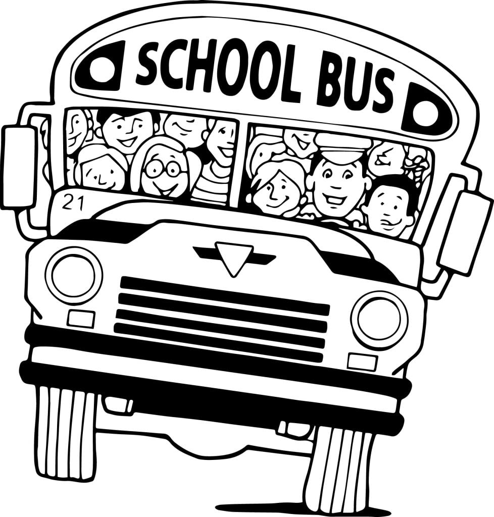 School Bus Children Coloring Page - Wecoloringpage.com