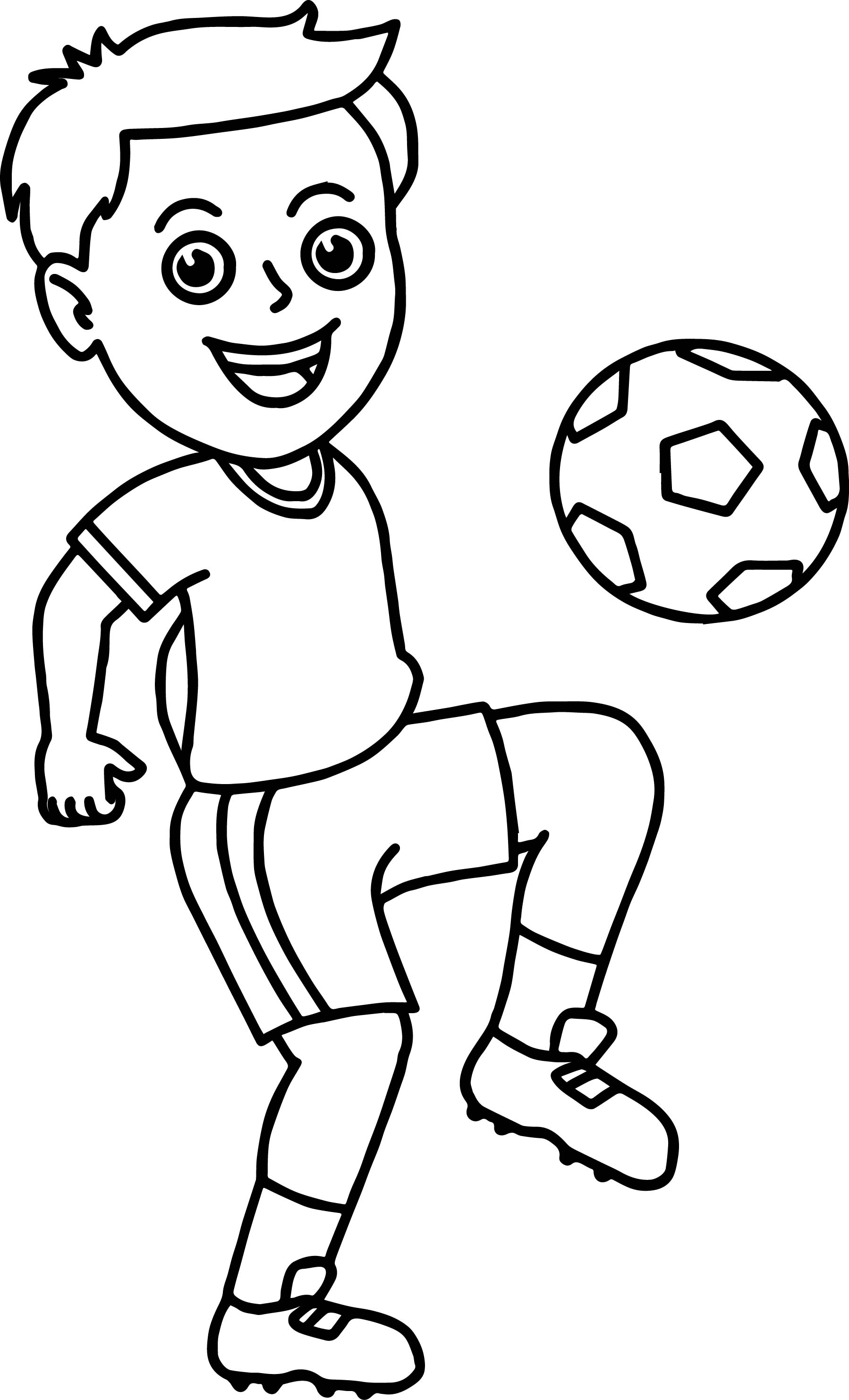 Soccer Player Boy Coloring Page | Wecoloringpage.com