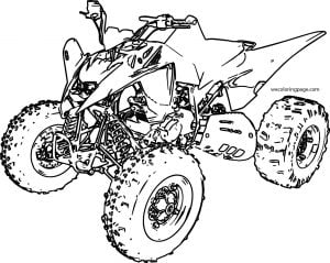 Sport ATV Yamaha Raptor Coloring Page