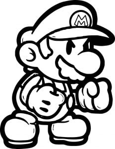 Super Mario Boxing Coloring Page