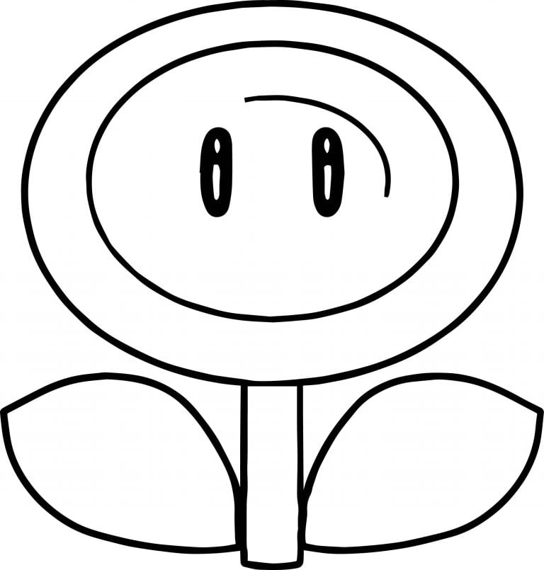 Super Mario Flower Coloring Page – Wecoloringpage.com