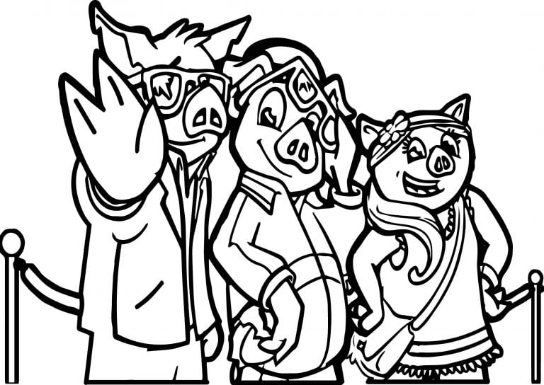 Three Little Pigs Characters Coloring Page - Wecoloringpage.com