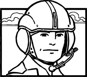 Amazing Realistic Pilot Face Flyer Coloring Page