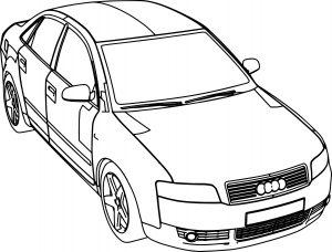 Audi Car A4 Coloring Page