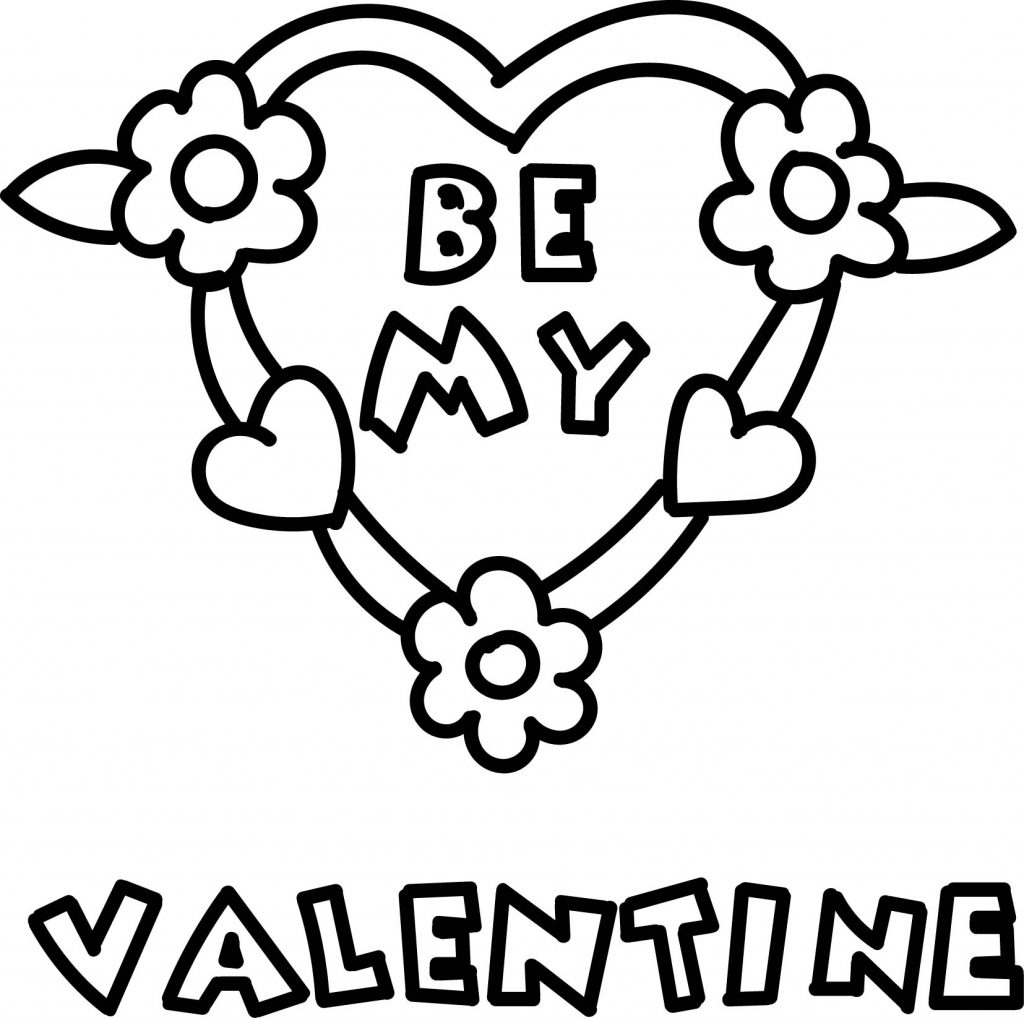 Be My Valentine Coloring Page - Wecoloringpage.com