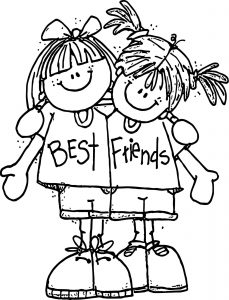 Best Friends Friendship Coloring Page