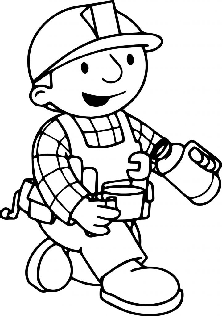 Bob The Builder Drink Tea Coloring Page - Wecoloringpage.com