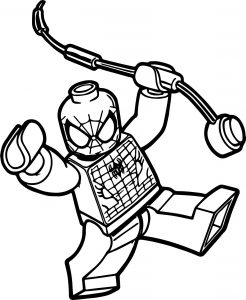 Box Spiderman Lego Spider Man Coloring Page