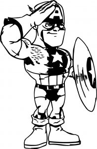 Captain America Cartoon Coloring Page