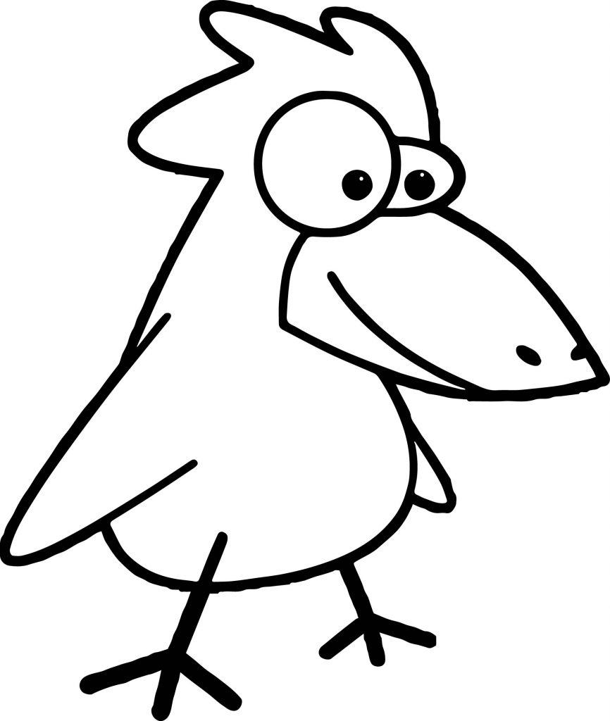 Cartoon Bird Coloring Page | Wecoloringpage.com