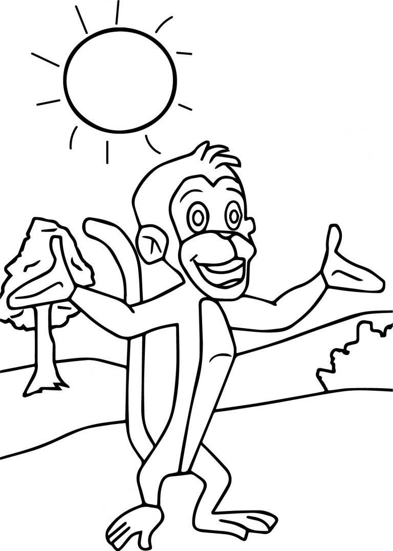 Chhota Bheem Monkey Coloring Pages - Wecoloringpage.com