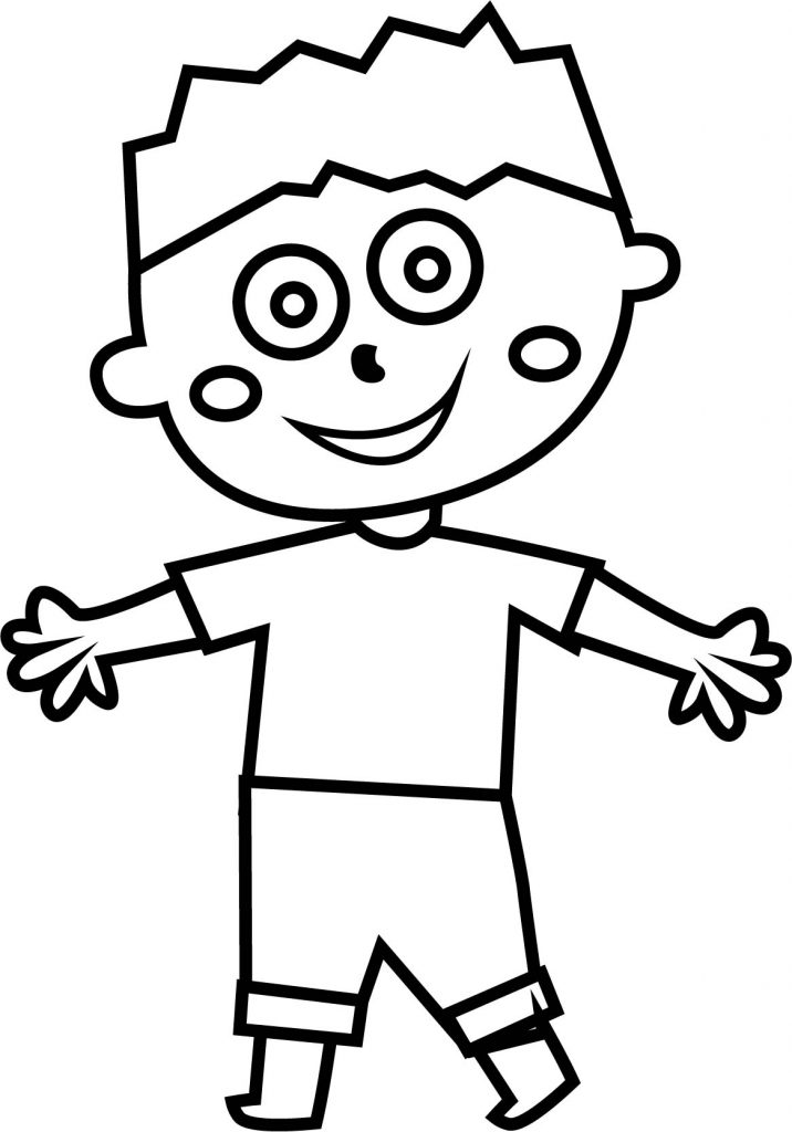 Child Boy Joy Coloring Page - Wecoloringpage.com