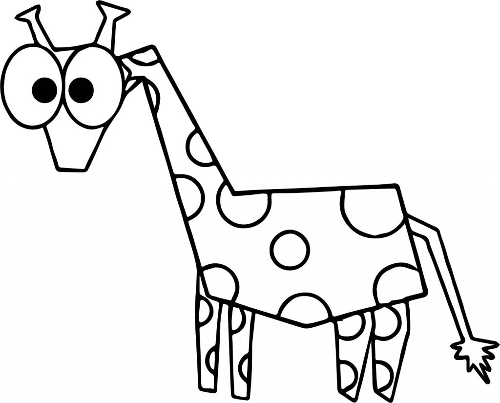 Comic Giraffe Coloring Page - Wecoloringpage.com