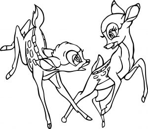 Disney Bambi Frolic Coloring Pages