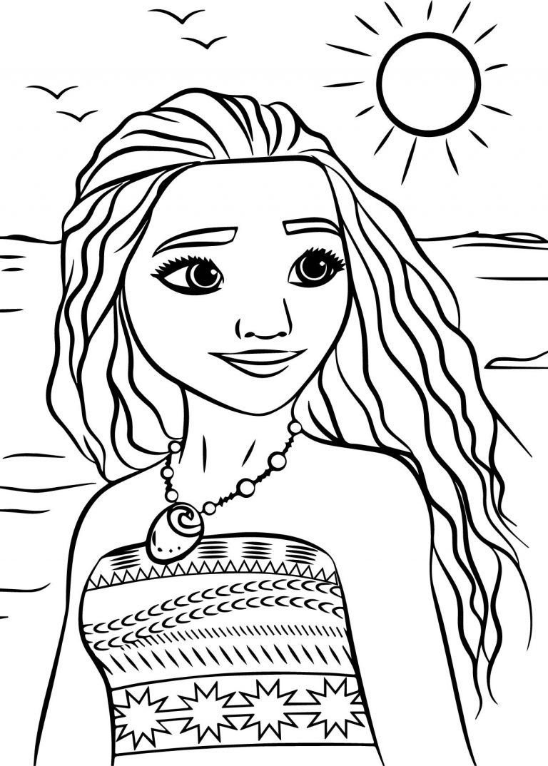 Disney Moana Princess Coloring Page - Wecoloringpage.com