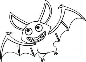 Fly Bat Coloring Page