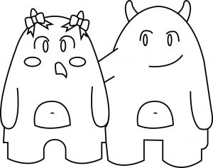 Friendship Monster Coloring Page