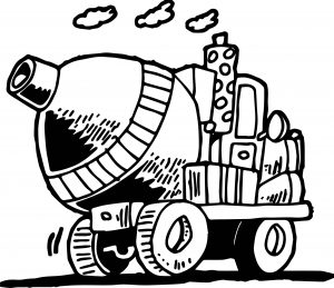 Going Cement Truck Coloring Page