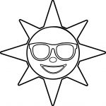 Happy Glasses Sun Star Coloring Page | Wecoloringpage.com