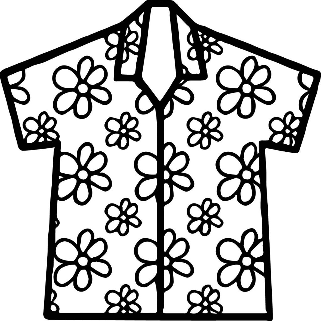 Hawaii Shirt Coloring Page - Wecoloringpage.com