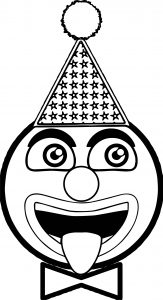 Head Clown Coloring Page
