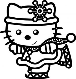 Hello Kitty Slide Coloring Page
