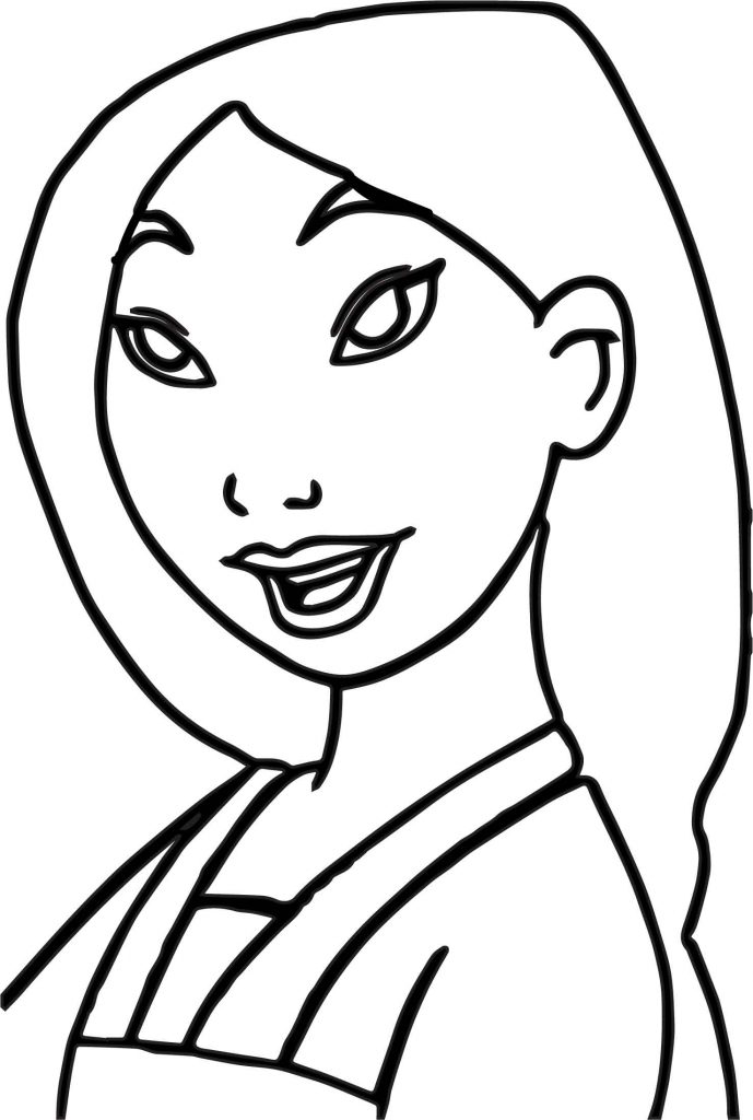 Mulan Smile Coloring Page - Wecoloringpage.com