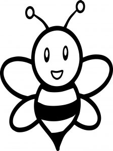 One Bee Coloring Page
