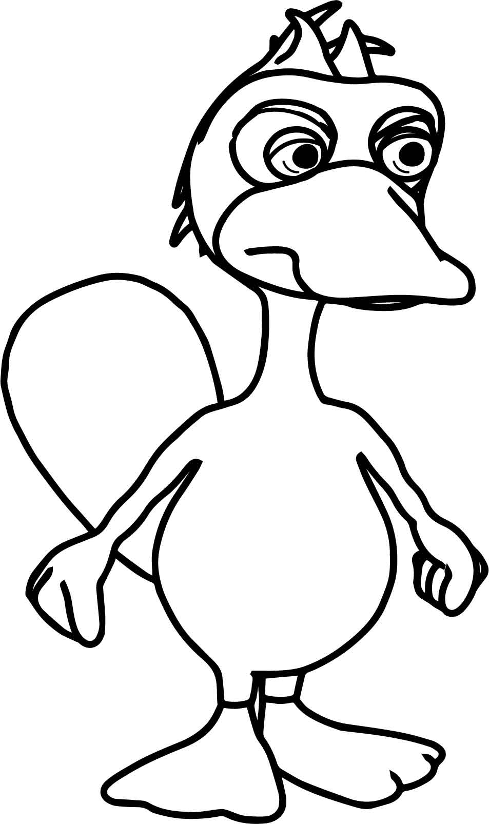 Quack Duck Angry Cartoon Coloring Page - Wecoloringpage.com