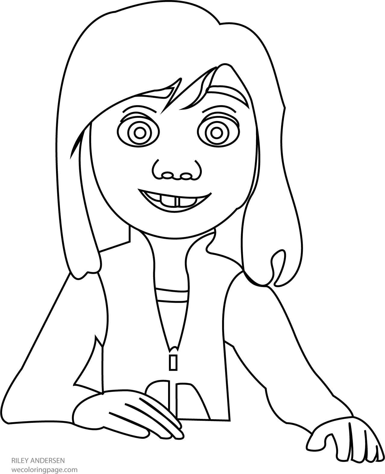 Riley Andersen Inside Out Coloring Page - Wecoloringpage.com
