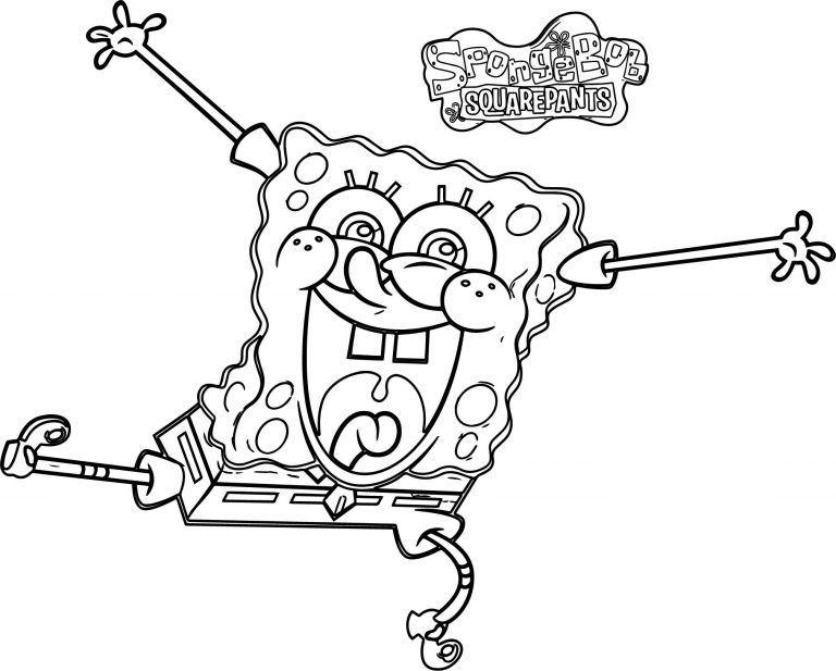 Sponge Sunger Bob Squarepants Crazy Coloring Page - Wecoloringpage.com