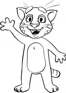 Talking Tom Cat Coloring Page