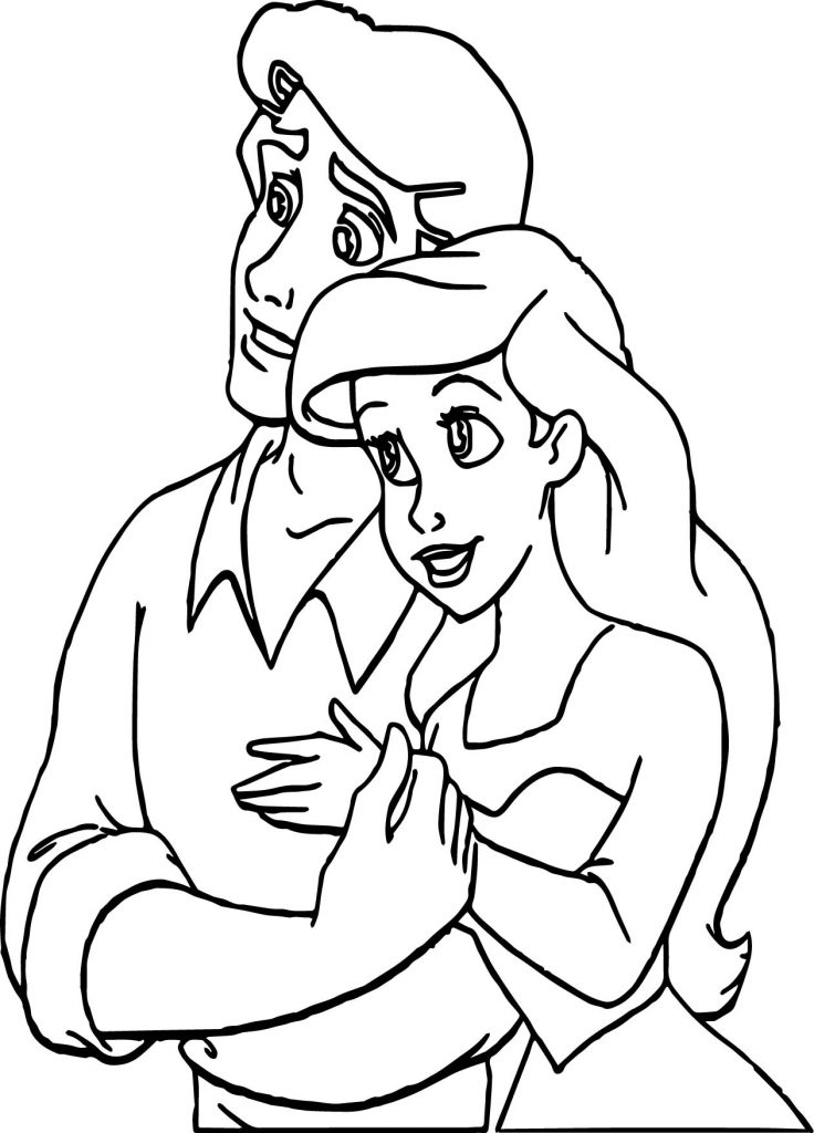 The Little Mermaid Ariels Beginning Couple Coloring Pages ...