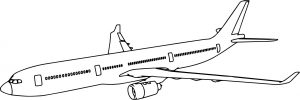 Thy Airbus A330 Plane Coloring Page