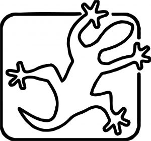 Top Outline Lizard Coloring Page