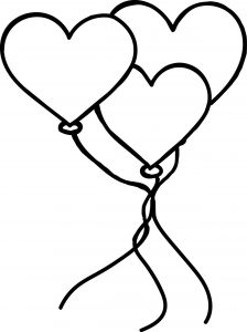 Valentine's Day Balloons Coloring Page