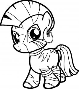Zecora Filly Very Cute Baby Horse Coloring Page
